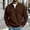 Brown, variant on Men's Waffle Knit Quarter Zip Pullover Mock Neck Long Sleeve Sweatshirt with Chest Pocket, Casual Solid Color Top for Fall Winter Layering Daily Wear