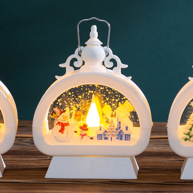 Fiudx Luces Navideñas Portátiles, Diseño Retro de Luz de Viento, Decoración Colgante para Árbol de Navidad, Decoración Acogedora para El Hogar y El Escritorio, Ideal para Regalos de Nochebuena, Peque