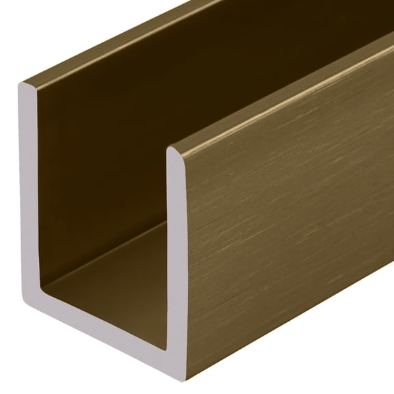 CRL SDCD12BBRZ Brushed Bronze 1/2" Fixed Panel Shower Door Deep U-Channel - 95"