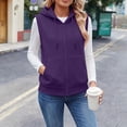 thumbnail image 3 of Misright Women's Zipper Hoodie Sleeveless Slim Fit Hoodie Casual Lightweight Jacket, 3 of 11
