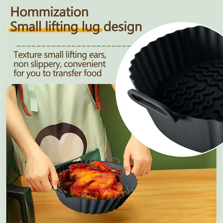Christmas Clearance! SuoKom Reusable Air Fryer Silicone Baking Pan Air  Fryer Silicone Pad Air Fryer Lined 7.5 Inch