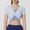 Light Blue, variant on Olyvenn Stylish Workout Twist Front Crop Top for Women Short Sleeve Slim Fit Athletic Yoga Shirt Breathable Gym Running Sport Shirts Light Blue S