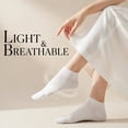 thumbnail image 5 of NevEND 6 Pairs Cotton Thin Ankle Low-cut Socks Athletic Lightweight for Women Size M White, 5 of 7