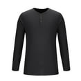 thumbnail image 4 of pstuiky Camisas casuales de manga larga para hombre, Camisas casuales de color liso con botones y manga larga y cuello redondo para hombre camisetas de hombre xxl, 4 of 5