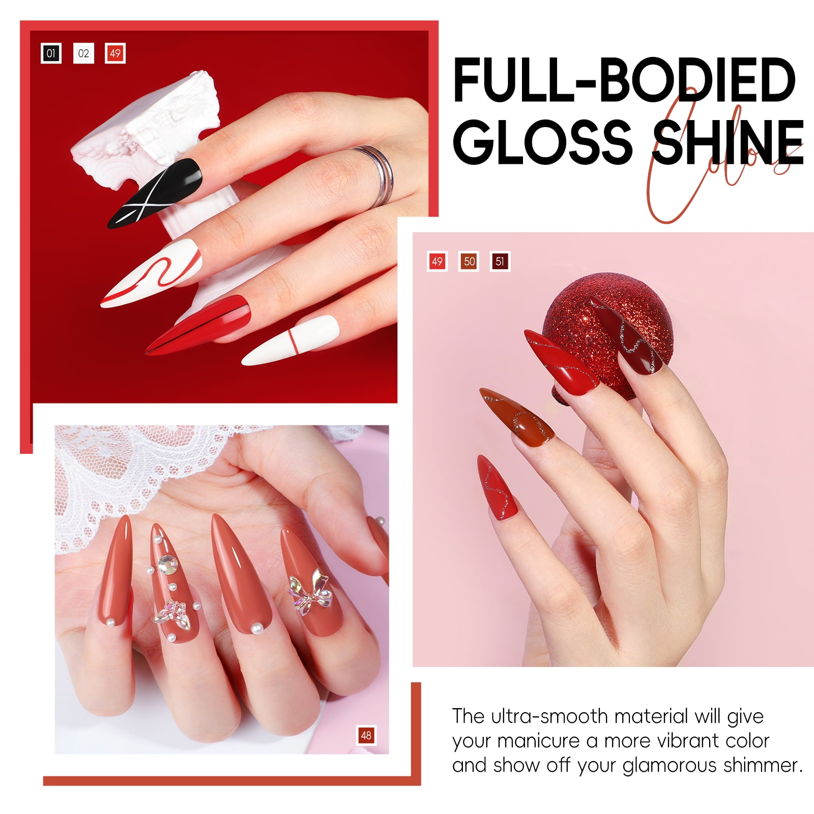 Gel Nail Polish Kit with U V Light 15 Colors Gel Polish Set Nail Decorations Stickers Gel Manicure Nail Kits DIY Salon at Home Gifts for Women