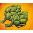 thumbnail image 2 of Rafuse, Will 14x12 White Modern Wood Framed Museum Art Print Titled - Two Artichokes, 2 of 4