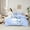 Blue, variant on Castle Fairy Cartoon Snowman 7-Piece Bedding Comforter Set for Preppy Children Teens,Merry Christmas Xmas King Bedding Sets,Happy New Year Ultra Soft Bed Sheets,Luxury Bedroom Decor