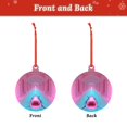 thumbnail image 2 of Honeii Pink Shark Pool Fantasy Print Christmas Tree Acrylic Ornament | Christmas Decoration, Living Room Bedroom Garden Seasonal Decor for Christmas Tree-Round Shape, 2 of 7