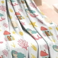 thumbnail image 3 of White Mermaid Pattern Blanket,Comfortable Soft Flannel Throw Blanket,All Season,Warm Lightweight Blankets for Sofa Bed Couch Living Room Chair,30"x40", 3 of 4