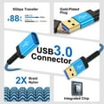 thumbnail image 3 of Usb Extension Cable 6ft Feet,HopePow 2Pack Type A Male to Female Extender Cord High Speed Data Transfer USB Extension Cable 3.0 Compatible with Printer,Webcam,Camera,Mouse,Keyboard, 3 of 7