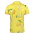 thumbnail image 5 of Lemons on Yellow Men Zipper T-shirt Summer Casual Short Sleeve T-shirt Top, 5 of 7