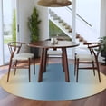 thumbnail image 3 of Round Rugs 8Ft, Blue Yellow Ombre Round Area Rug Washable Indoor Throw Carpet, Farmhouse Modern Gradient Art Large Non Slip Circle Rug for Kids Room RV Home Decor Aesthetic, 3 of 8