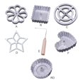 thumbnail image 3 of Wooden Handle Homemade Swedish Molds For Baking Rosette Bunuelos Cookie, 3 of 4