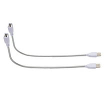 BESTYASH 5-Pack USB Keyboard LED Lights with Adjustable 30cm Flexible Extension Cord, White Light for Laptop PC