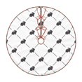 thumbnail image 1 of Lsque Black Rabbit Print Christmas Tree Skirt with Ties and Velcro,Xmas Holiday Decorations, Adjustable Tree Skirt-30", 1 of 6