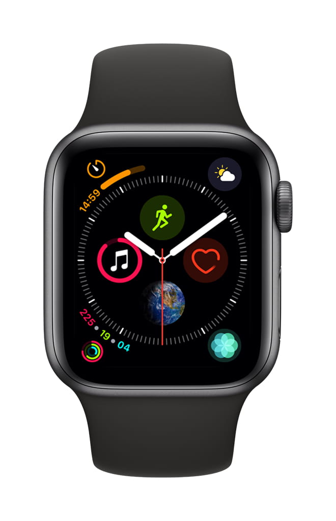 Apple&nbsp;Watch Series&nbsp;4 GPS, 44mm Space Gray Aluminum Case with Black Sport Band - image 2 of 2
