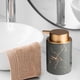 thumbnail image 1 of Dispensador de jabón de cerámica, accesorios manuales de baño de 350ml, botellas de champú vacías rellenables decorativas para sala de lavado de mesa Gris mármol perfecl Dispensador de loción y jabón, 1 of 8