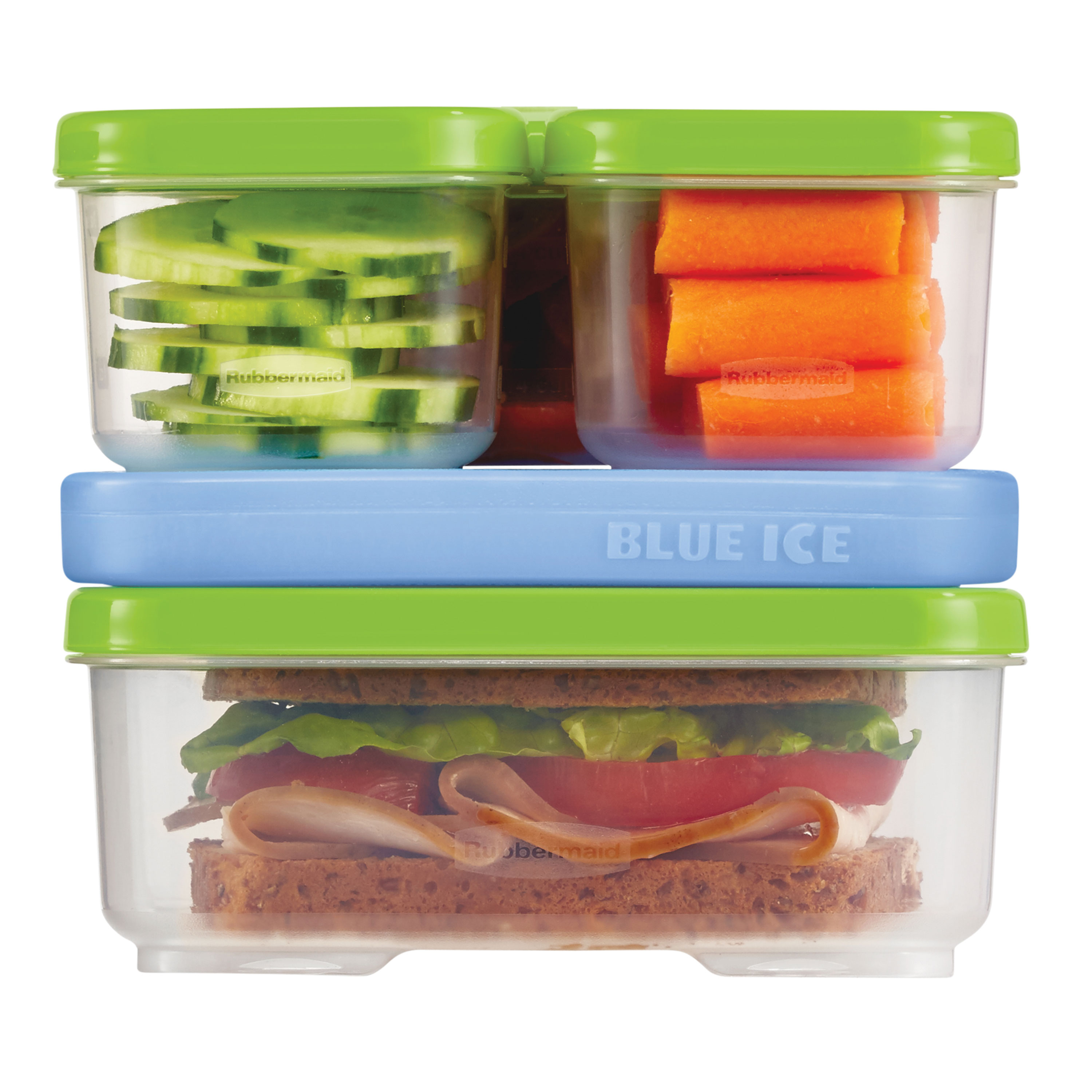 Rubbermaid LunchBlox Blue Ice Freezer Packs, Ice Pack Set, 3 Pack