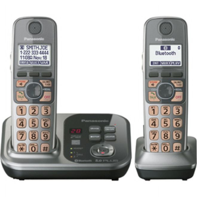 Panasonic KX-TG7732S DECT 6.0 1.90 GHz Cordless Phone, Silver - image 2 of 2