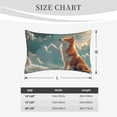 thumbnail image 5 of Haiem Pillowcase for Hair and Skin Queen - Starry Sky Cloud Fox Printed Soft Pillowcase with Envelope Closure-14"x20", 5 of 8