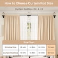 thumbnail image 6 of Sindcom Double Curtain Rod，Blackout Wrap-Around Curtain Rods for Windows 66 to 120 Inch for Room Darkening Curtains，Adjustable from 32 to 129 Inch, Matte Black, 6 of 7
