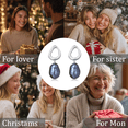 thumbnail image 3 of YAMI 9-10mm Baroque Freshwater Black Pearl Drop Earrings for Women, 925 Sterling Silver Cultured  Pearls Dangle Earrings, Mother 's Day Jewelry Gift, 3 of 7