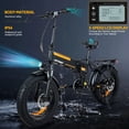 thumbnail image 5 of HITWAY BK10M Electric Bicycles with 750W Motor, Electric Bike for Adults 20" x4.0 Fat Tire, 48V 12AH Removable Battery E Bike, UL2849 Certified, 5 of 7
