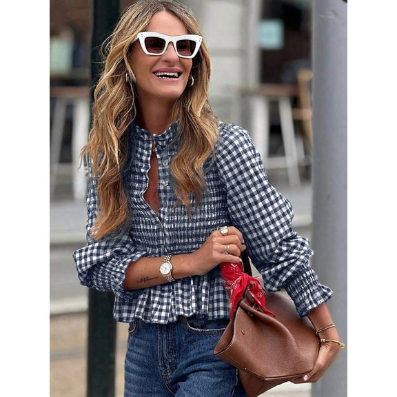 Women's Casual Plaid Shirt – Spring/Summer Collection