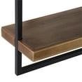 thumbnail image 4 of DecMode 26" x 7" 2-Tier Brown Wall Shelf with Black Metal Frame, 4 of 12