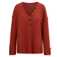 thumbnail image 4 of Ichuanyi lencería lencería invierno nueva moda para mujeres sólidas con cuello en V suelto de manga larga de manga larga mujeres ICHUANYI WER2023082210211, 4 of 7