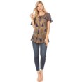 thumbnail image 5 of Sakkas Allegra Women's Short Sleeve Loose Fit Casual Tie Dye Blouse Tunic Shirt - 19209-Navy - One Size, 5 of 5
