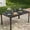 Black, variant on UDPATIO Rectangular Outdoor Dining Table, Outdoor Furniture Garden Table with Umbrella Hole, Brown