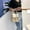B, variant on Women's Straw Woven Bucket Crossbody Bag, Summer Beach Tote with PU Leather Flap & Gold Ring Detail, 4 Colors, One Size