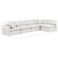 thumbnail image 3 of Meridian Furniture Indulge 140" Cream Vegan Leather L-Shaped Modular Sectional, 3 of 9
