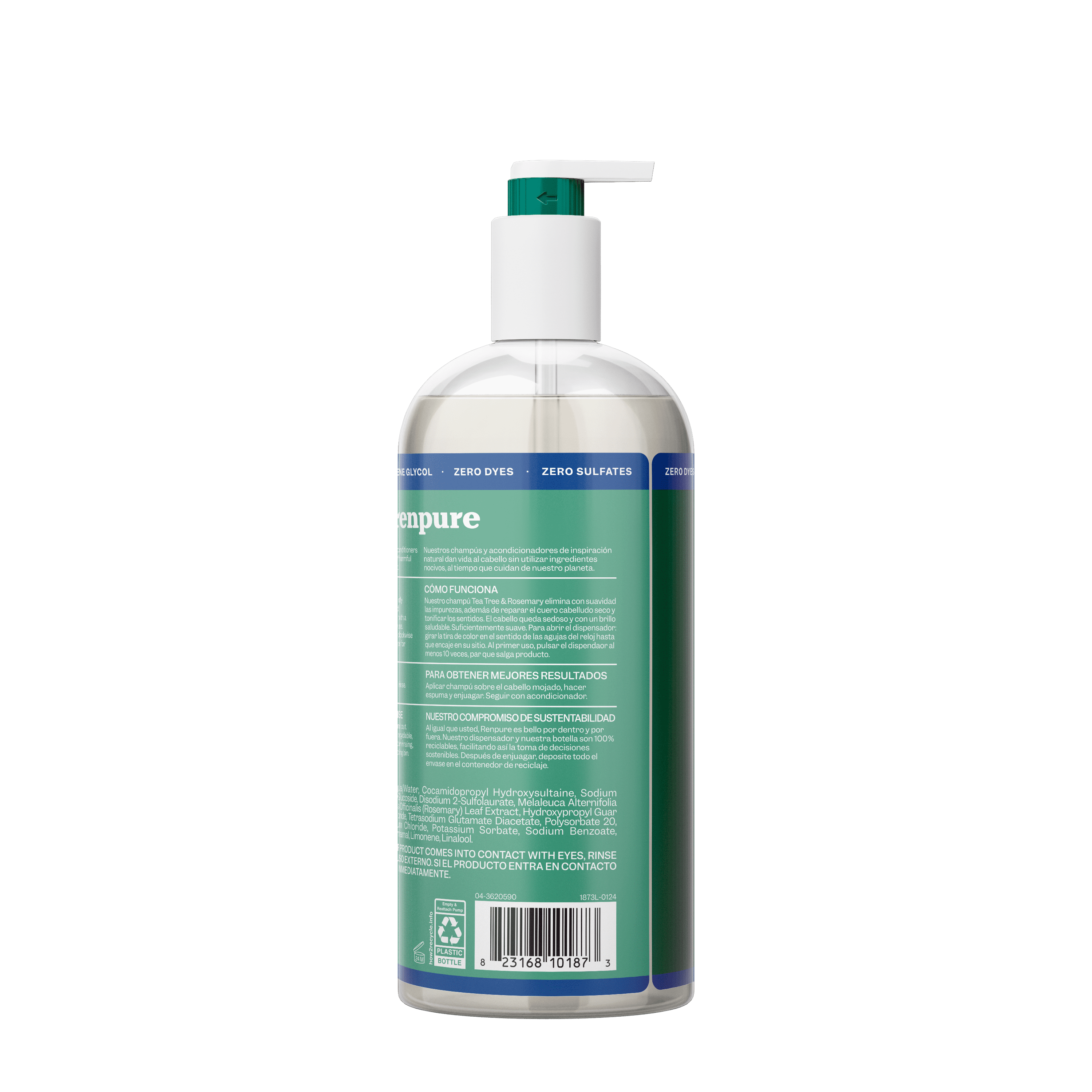 Renpure Tea Tree & Rosemary Refreshing Shampoo, for All Hair Types, 32 oz