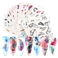 thumbnail image 4 of Calcomanías de agua Macarena 30 hojas diseños de mariposas en 3D para decoración de uñas, 4 of 8