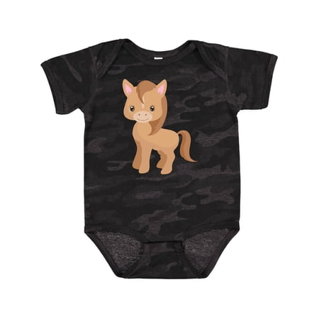 

Inktastic Cute Brown Pony Gift Baby Boy or Baby Girl Bodysuit