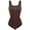 #5 Wide strap Brief - Brown, variant on MANIFIQUE Womens' Waist Trainer Tummy Control Shapewear Bodysuit Top