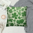 thumbnail image 2 of COMIO  Green Lucky Charms Pillow Covers  Hello Shamrocks St Patricks Day Throw Pillow Covers Clover Hat  Cushion Case for March Holiday Home Outdoor Decor Sofa, 2 of 5