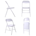 thumbnail image 5 of Sandinrayli 6-Pack Fabric Padded Folding Chair for Home Office Wedding Party Outdoor Indoor, 330LBS Capacity, White, 5 of 5