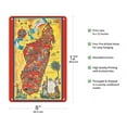 thumbnail image 2 of Madagascar Island - Vintage Pictorial Map by Maurice Tranchant c.1952 - 8 x 12 inch Vintage Metal Tin Sign, 2 of 4