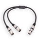 thumbnail image 1 of Cable XLR de 3 pines, 50 cm, XLR hembra a macho, cable de micrófono, reducción de ruido (negro), 1 of 8