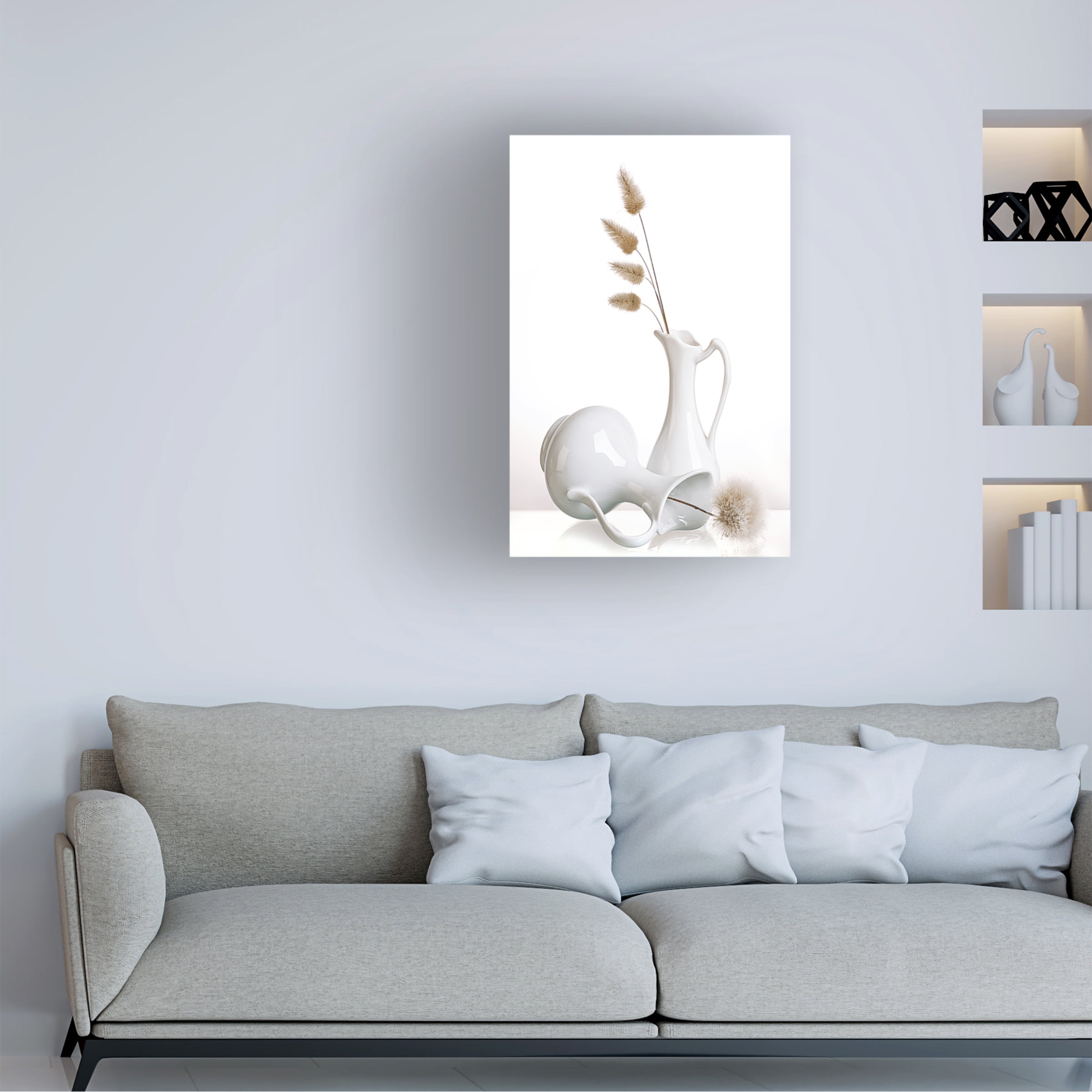 Aida Ianeva 'White' Canvas Art