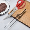 thumbnail image 5 of Guozer Metal Tongs For Grilling 1Set Pointed Food Clip And Food Scissors Stainless Steel Pointed Food Clip Restaurant Steak Clip Barbecue Clip, 5 of 7