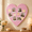 Pink, variant on Heart Shaped Fabric Bulletin Board, Polyester Pin Board Photo Display for Photos Notes and Postcards, Wall Display for Bedroom or Office, White 15.74x15.74in