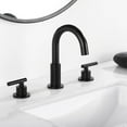 thumbnail image 2 of AWZTOO 8 Inch Widespread Bathroom Sink Faucet 3 Holes Bathroom Faucet Double Handle Modern Basin Vanity Faucets Deck Mounted No Drain Brushed Nickel, 2 of 5