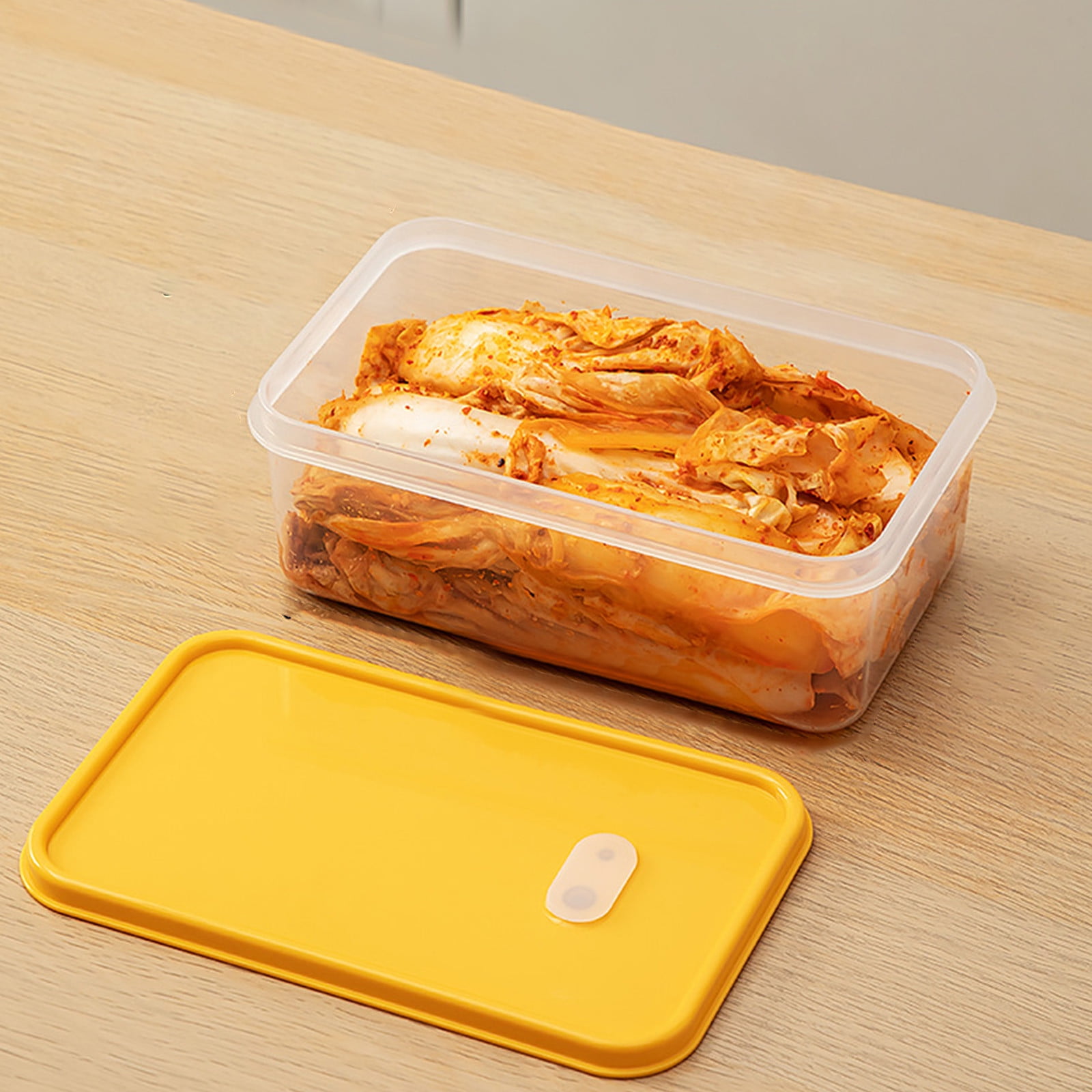 Kitchen Large Capacity Food Storage Box with Lid, Airtight Food Storage Container Plastic Storage Bins Stackable Clear Storage Bins for Home and Office Organization
