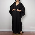 thumbnail image 6 of TMOYZQ Caftans for Women Solid Color Chiffon Plus Size Kaftan Dresses Beach Cover Up V Neck Batwing Sleeve Caftans Loungewear, 6 of 6