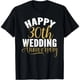 thumbnail image 1 of Camiseta de Aniversario de Bodas 30 Años para Parejas - Talla Extra Grande S-4XL - Mujer - Negro, 1 of 7