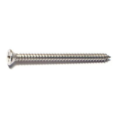 

#8 x 2 18-8 Stainless Steel Phillips Flat Head Sheet Metal Screws SMSFSS-190
